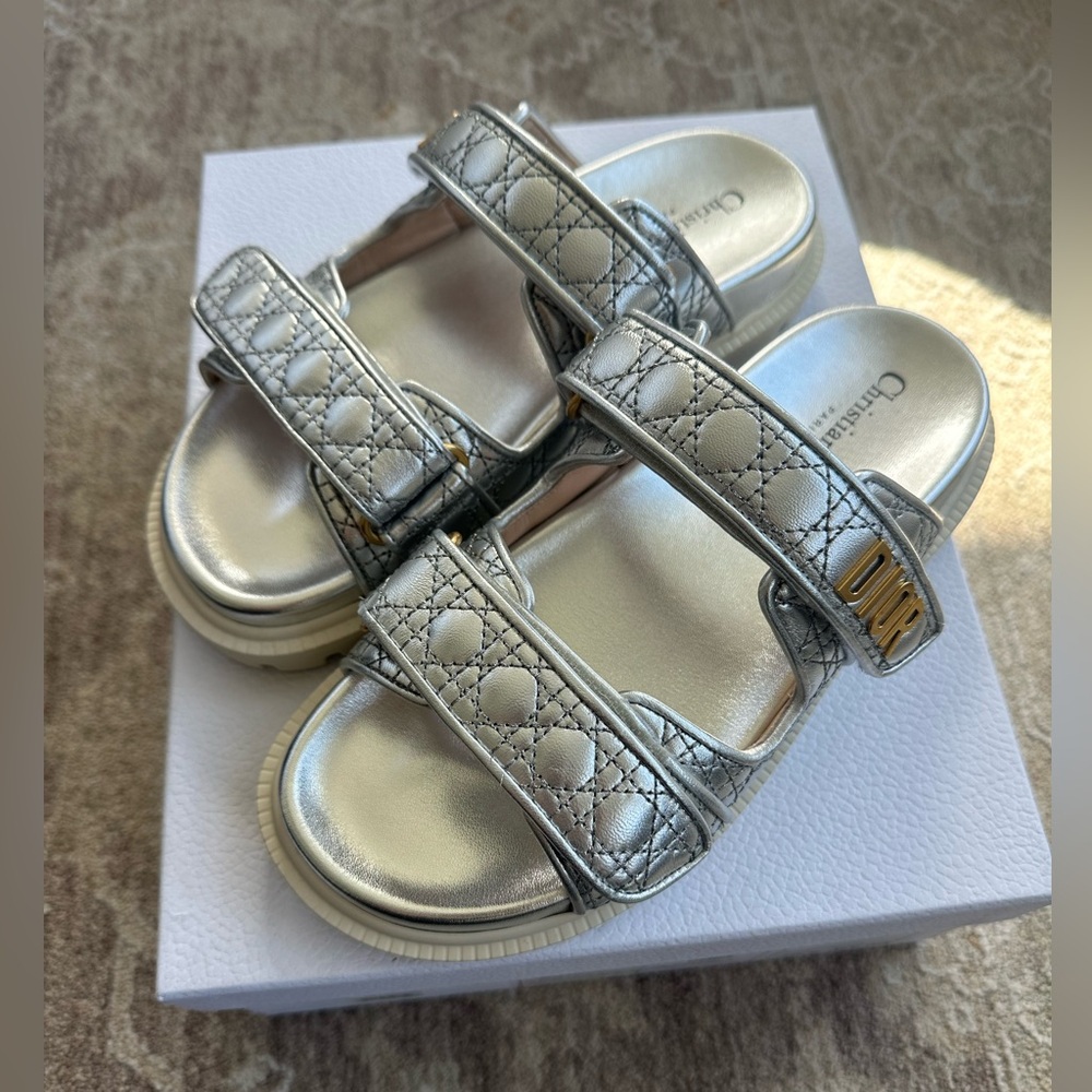 Dior Dioract Sandal Color Steel - 38.5 8.5 - NEW IN BOX